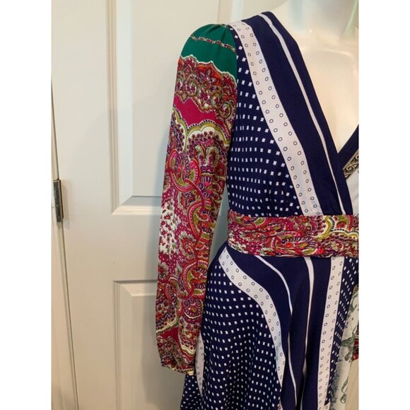 Moulinette Soeurs Multicolor Multi-patterned Asymmetrical Dress Size 2 (US) - Picture 3 of 8